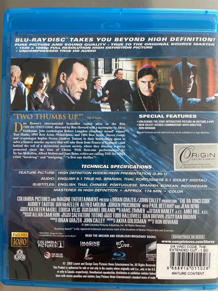 The Davinci Code, US import (Category: CDs & DVDs) located in Singapore. Submitted by seowkin (Listing ID 1119854068, Image 2). Description: .