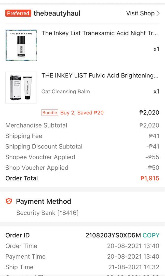 The Inkey List Tranxenamic Acid (Category: Face Care) located in Quezon City. Submitted by klococo (Listing ID 1119859417, Image 3). Description: used for a week.