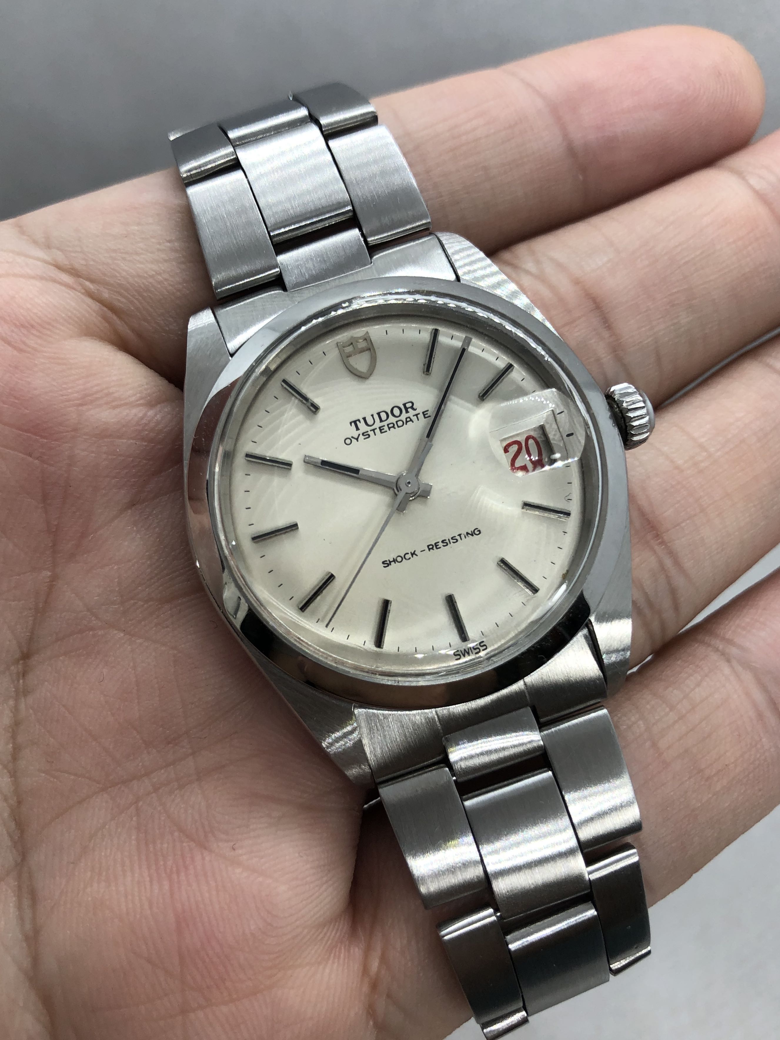 Tudor Prince Oysterdate 7992 Roulette Date Vintage 1972 Silver 34mm Winding