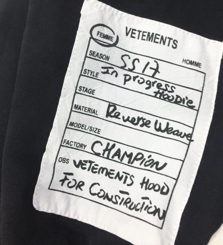 Vetements in progress hoodie store