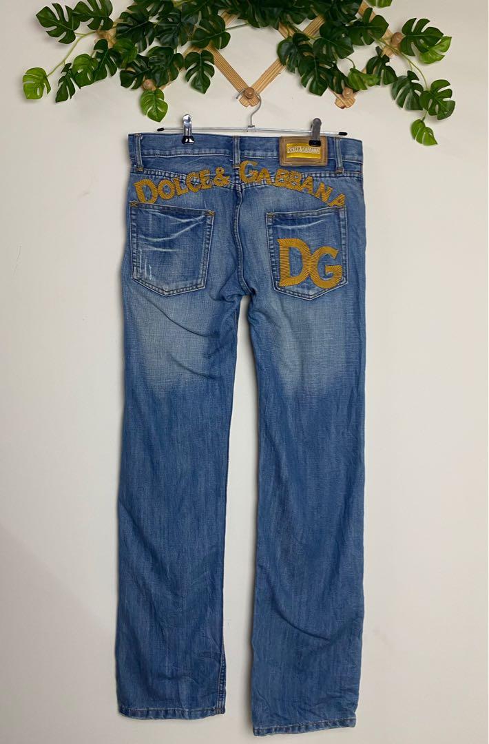 Vintage DOLCE & GABBANA Jeans Monogram Pattern Authentic 