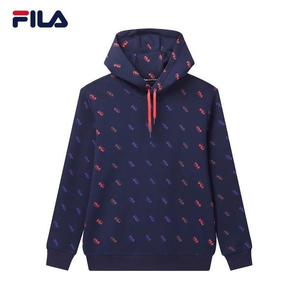 上海購入3.1 Phillip Lim x FILA Logo Hoodie NV深藍色衛衣, 男裝