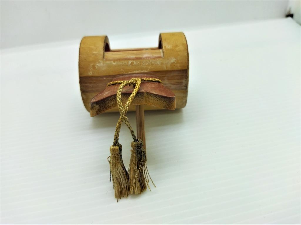 二手日本早期古早幸運槌福小槌造型收藏小擺飾相當有歷史痕跡
