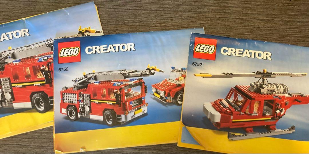 正版LEGO CREATOR 6752 (合殘，已切少part 消防車), 興趣及遊戲