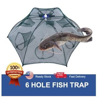 Foldable Fishing Net Hexagon 6 Hole Fishing Net Shrimp Cage Trap Minnow  Crab Baits Mesh Trap Net 
