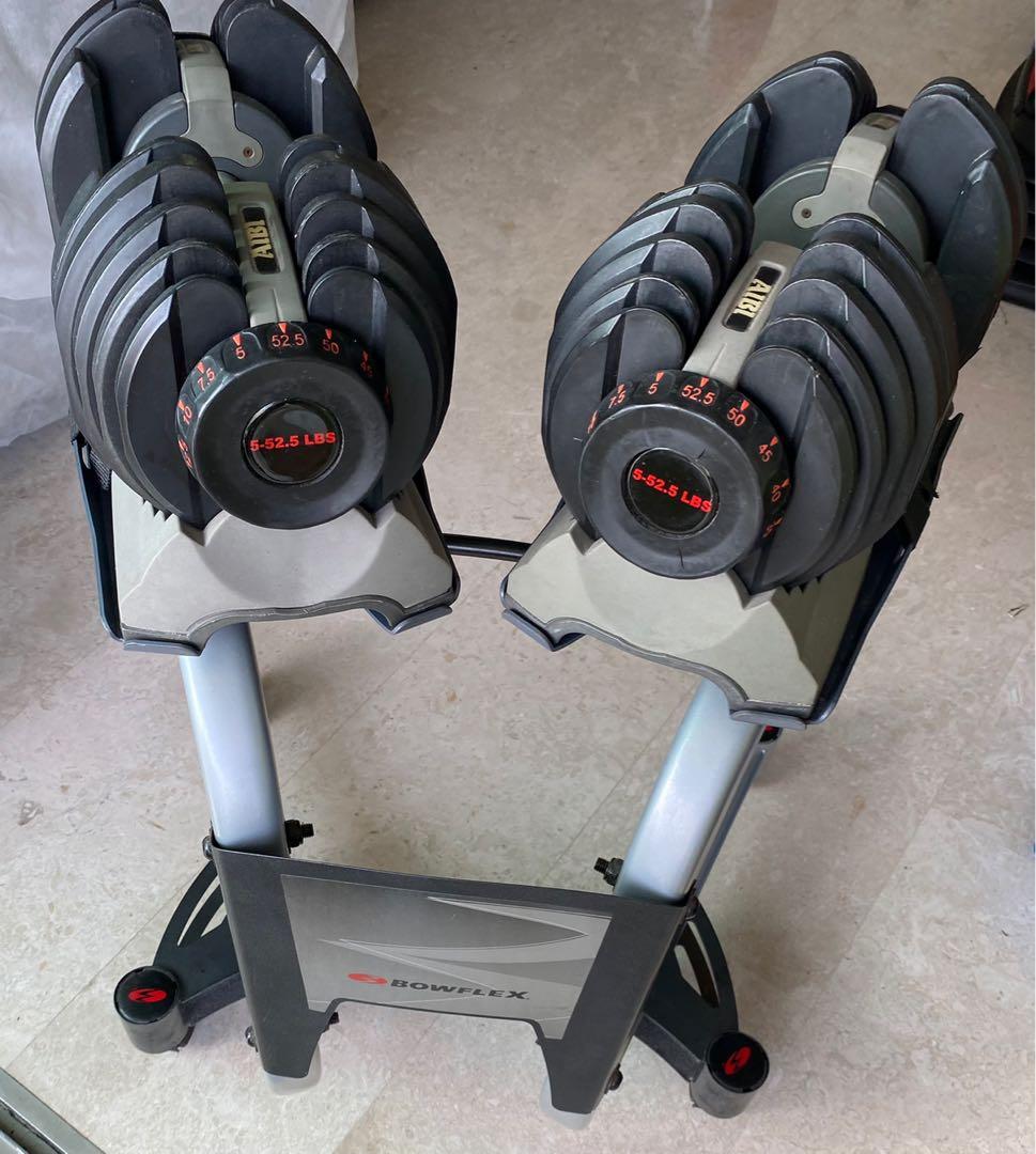 Bowflex dumbbells with stand for sale top
