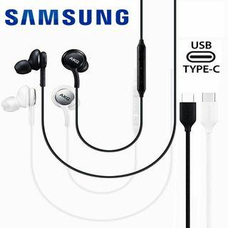 AKG Type C Earphone USB-C Jack White / Black Headset Mic Volume Control For Samsung Galaxy Note10 , 20 , 21 S8 S9 S10 S20 S21
