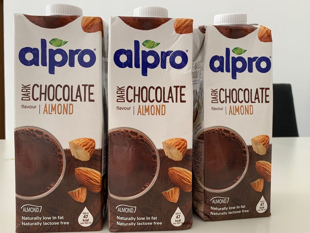 ALPRO ALMOND DARK CHOCO MILK (1L x 3), Food & Drinks, Beverages on