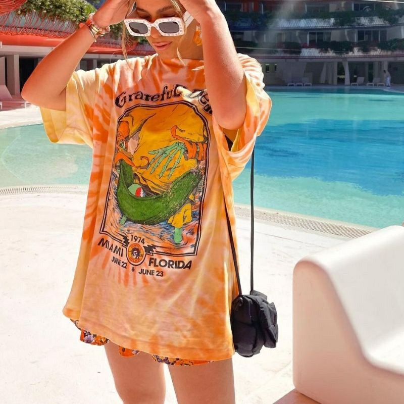 Grateful Dead H&M Oversized T-shirt Overruns (Orange, XS but fit