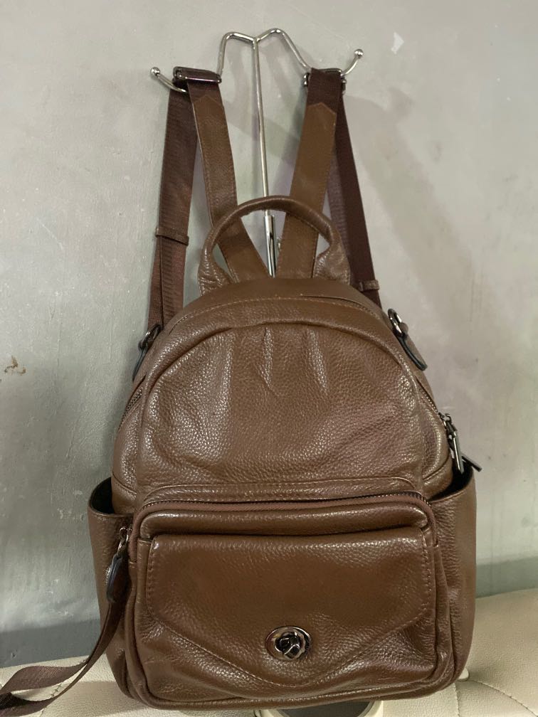 Backpack Small Leather 2 Way, Women's 