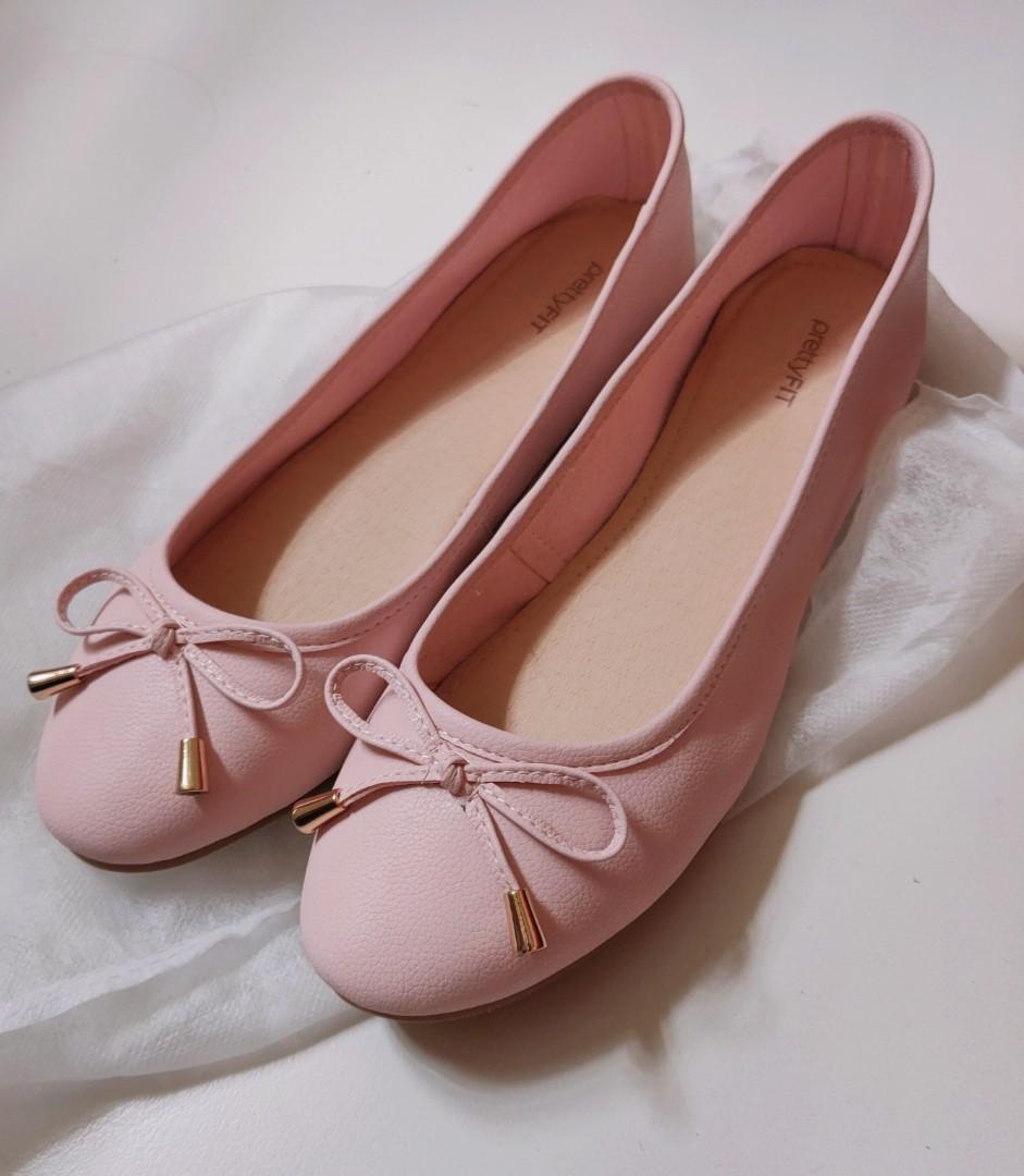 40 Ballerina Flats Women Shoes Pastel Soft Bow Cotton Pink Petite Pretty Fit Memory Foam Pampering Soles Light Elegant Artsy Ballet Dance Gifts