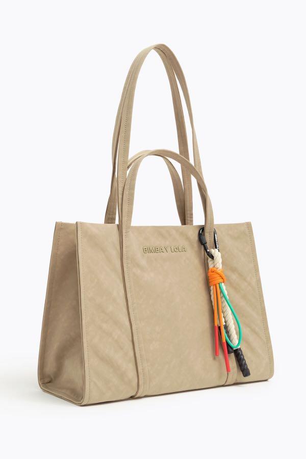 Bimba Y Lola Nylon Large Shopper Bag Bone – Balilene