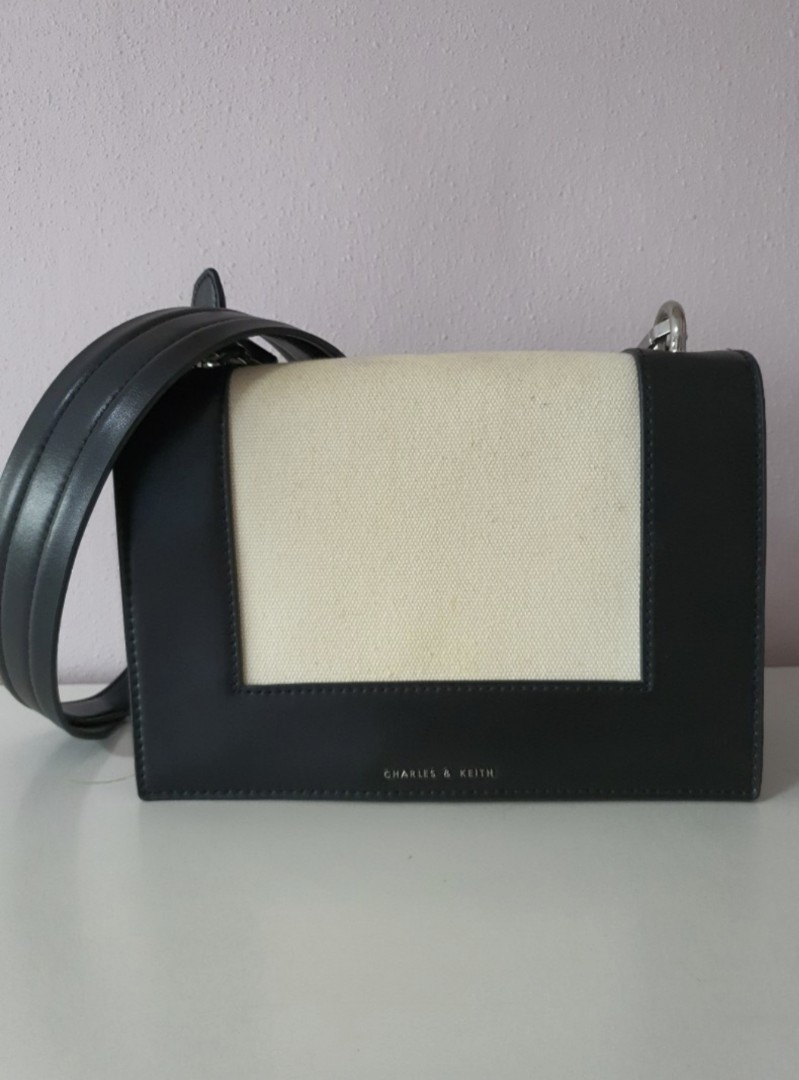 Black white Charles and keith bag