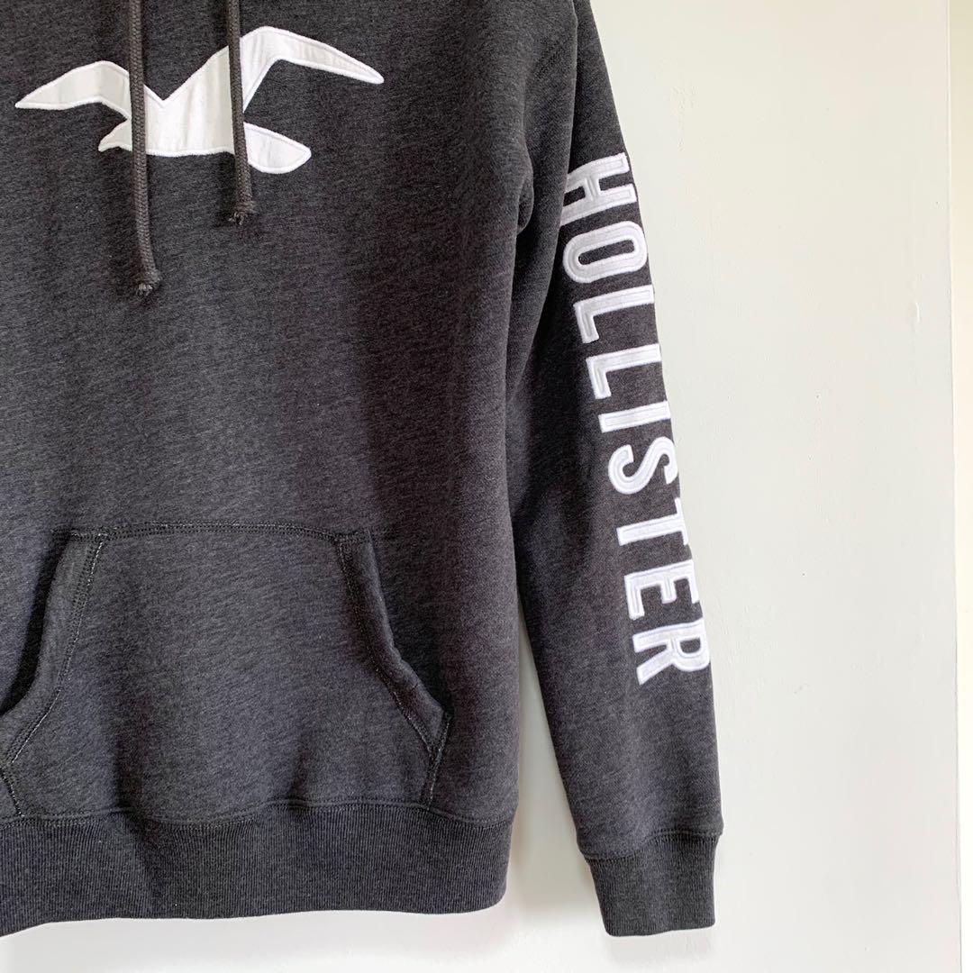 White and black hollister hoodie on sale