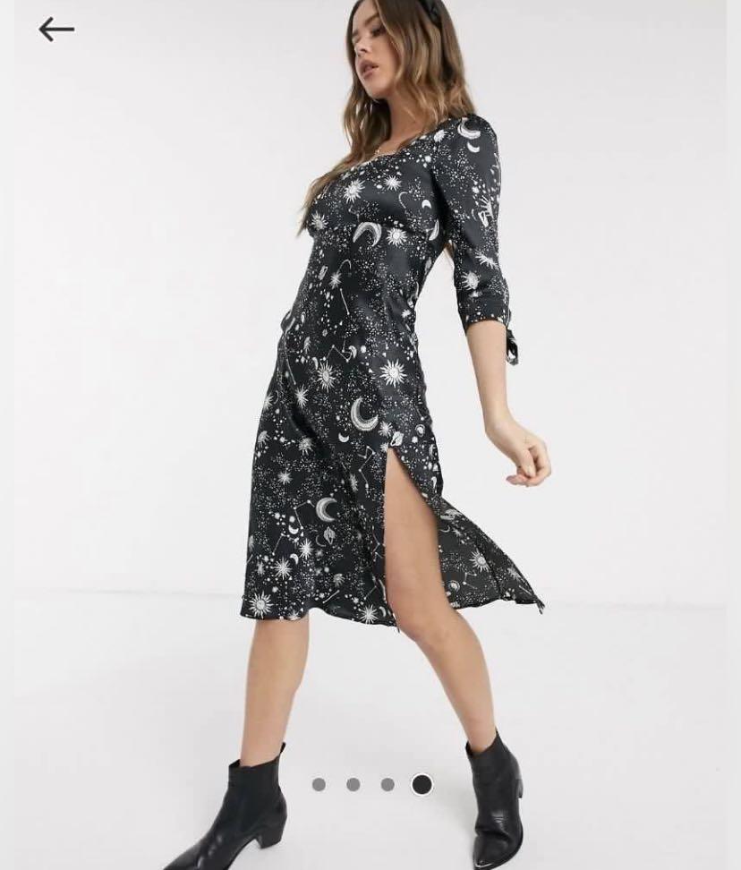 bnwt satin celestial print dress Women s Fashion Dresses Sets