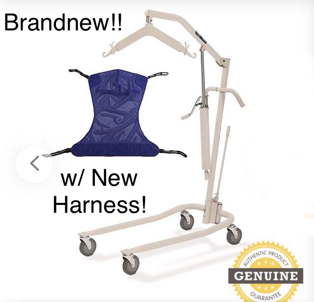 Brandnew INVACARE Manual Mobile Hydraulic Lift Patient Lifter w Full Body R110 (Medium) Mesh