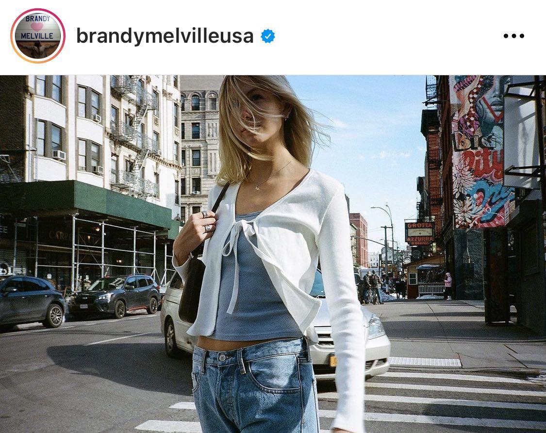 Brandy Melville Greta Tie Front Top