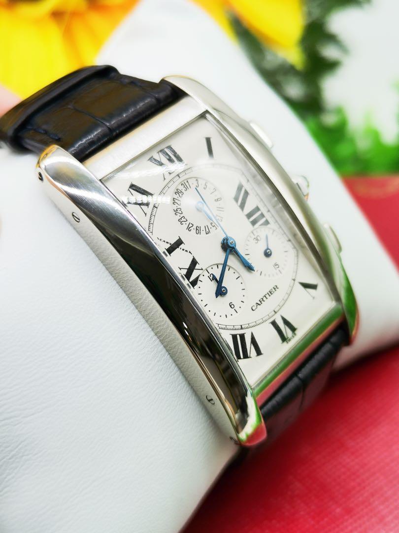 Cartier Tank Americaine Chronograph 18k
