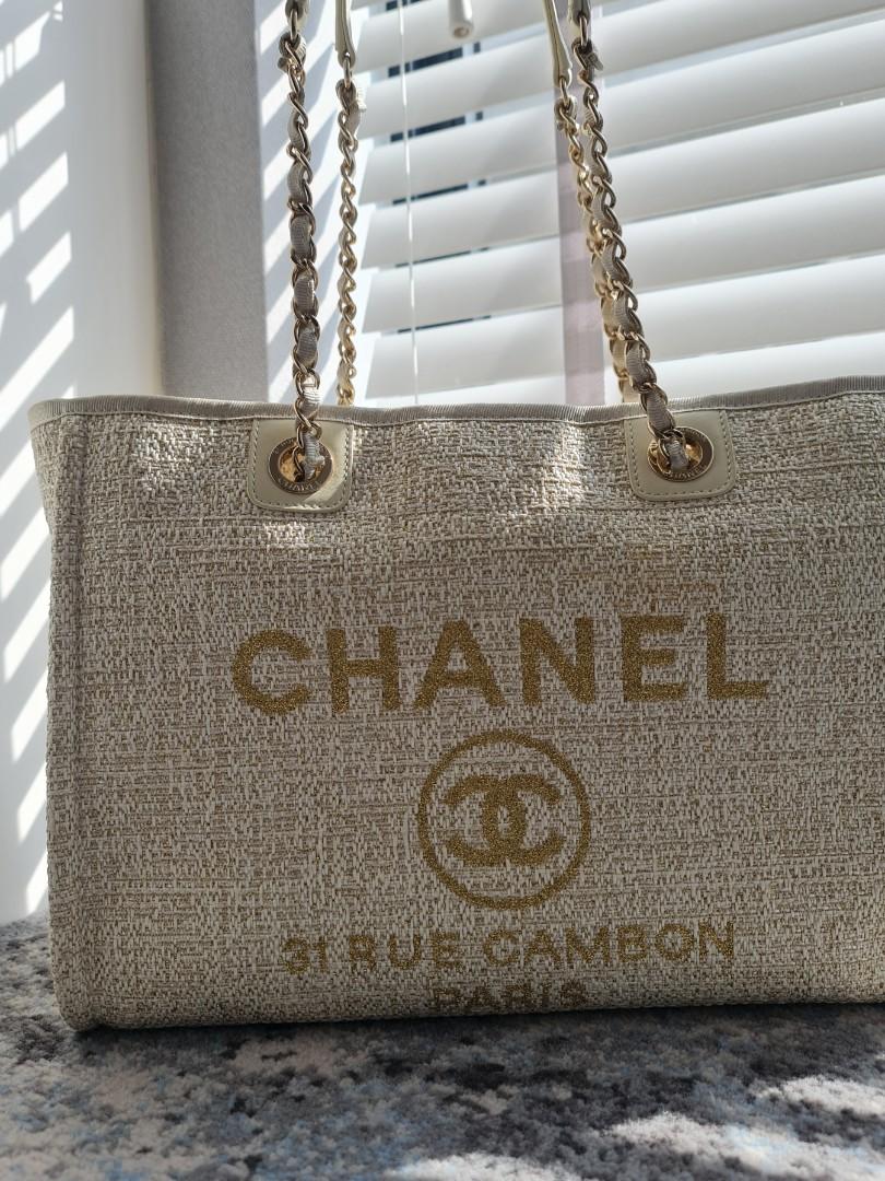 Chanel Deauville Medium Tote Bag, Luxury, Bags & Wallets on Carousell