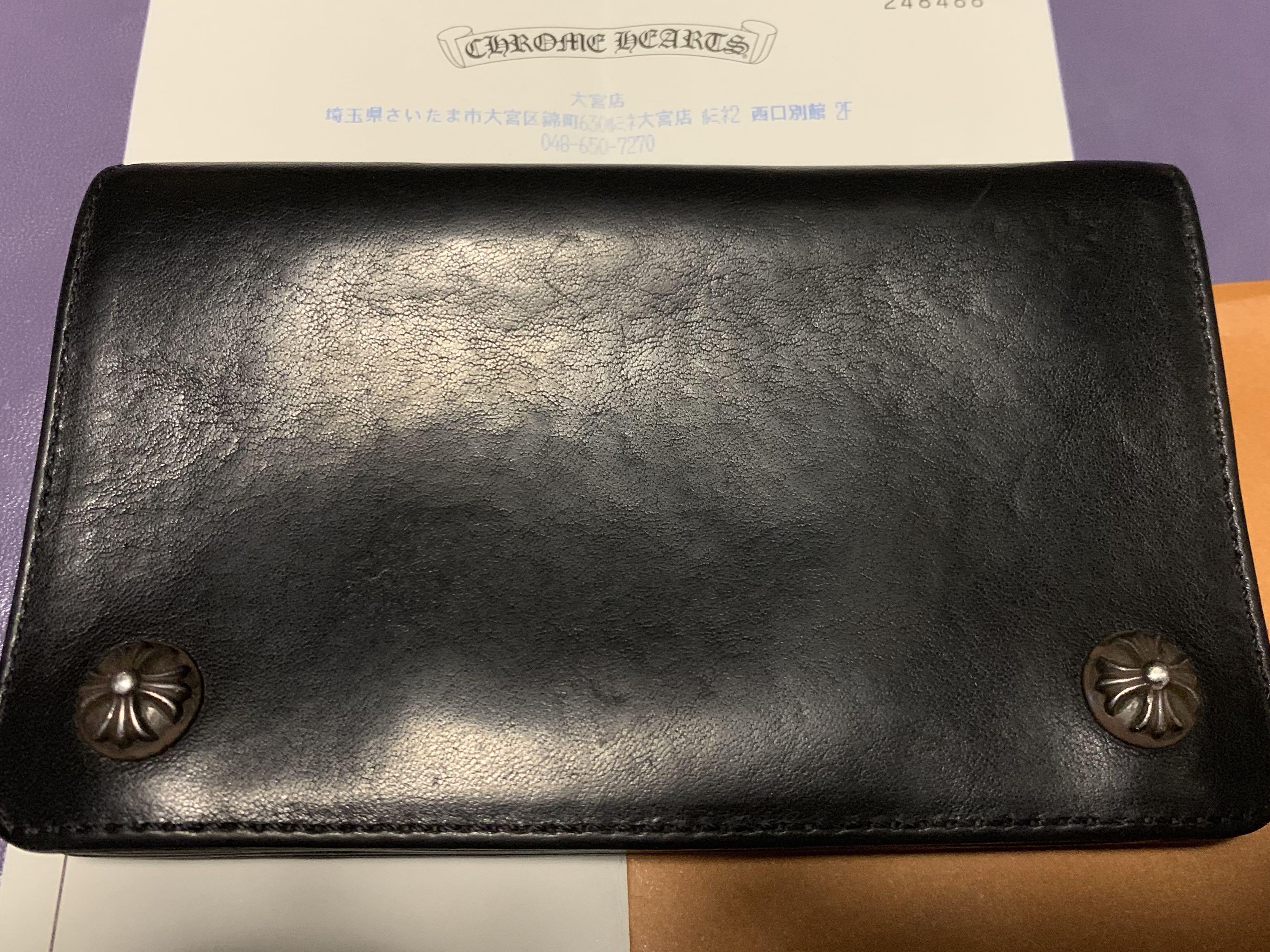 Chrome Hearts cross ball 1 snap wallet, 名牌, 手袋及銀包- Carousell