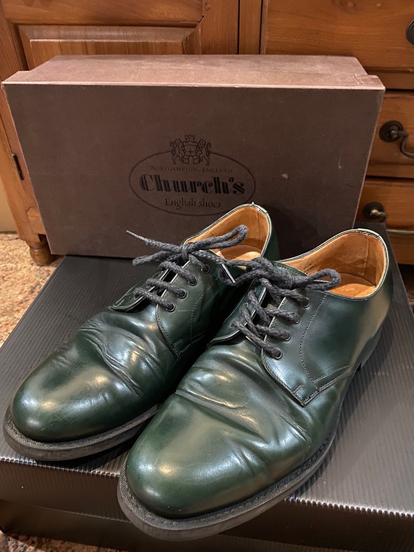 Church s Custom Grade laced up Derby in Smeraldo Men s Fashion