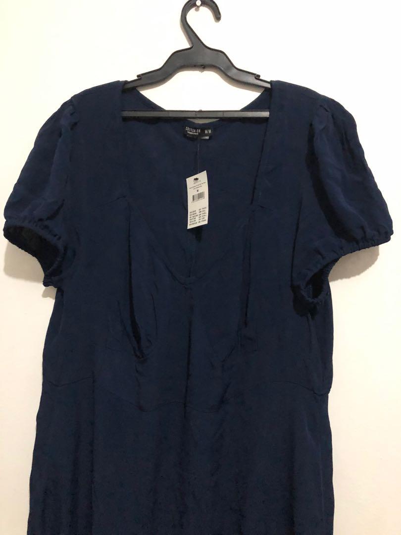 Cotton on Dress (Category: Dresses) located in San Pedro. Submitted by bellevalcorner (Listing ID 1120109284, Image 2). Description: Woven Essential Tie Back Mini Tea Dress. Color: Medieval Blue #RemorseFest.
