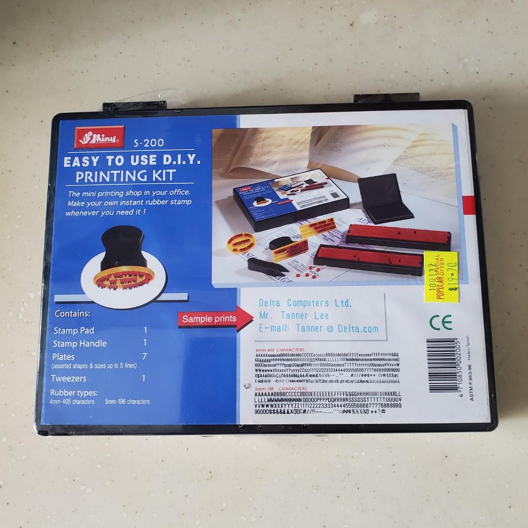 DIY rubber stamp Kit, Hobbies & Toys, Stationery & Craft, Stationery