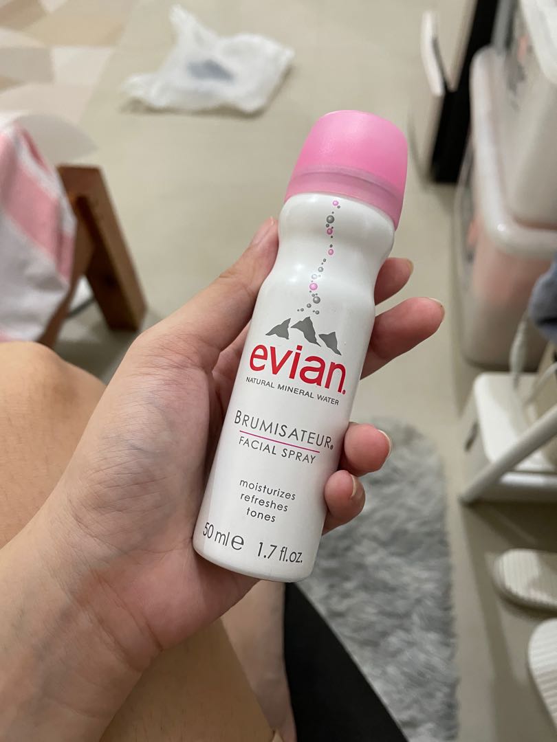 Evian Water Spray (50ml) 1/4 consumed, Beauty & Personal Care, Face