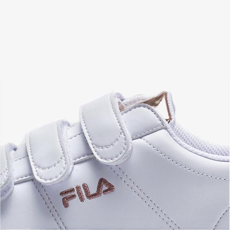 White shiny new arrivals fila trainers