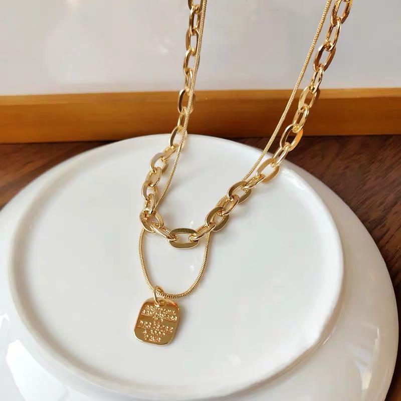Gold discount layered necklace