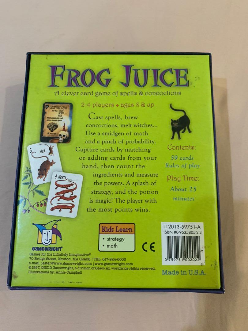 Frog Juice game by Game Wright (educational card math calculation