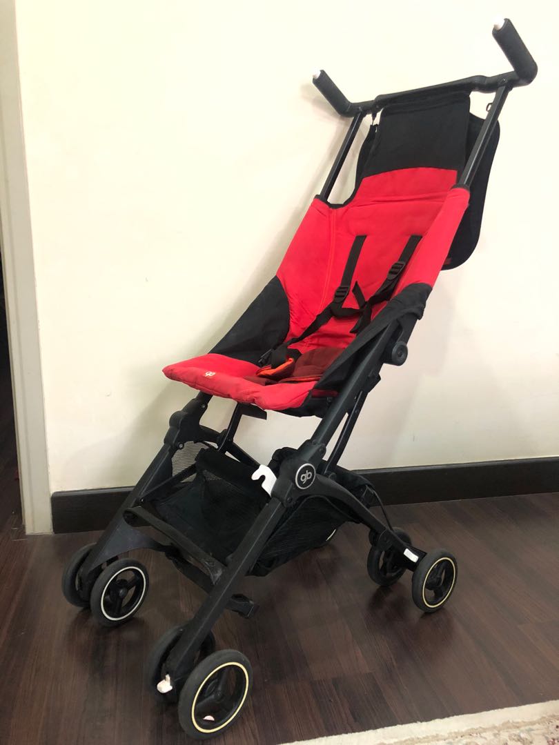 Gb pockit 2025 stroller red