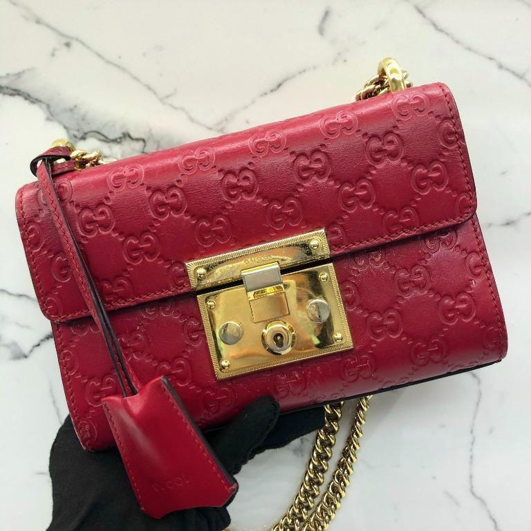 Red gucci padlock bag new arrivals