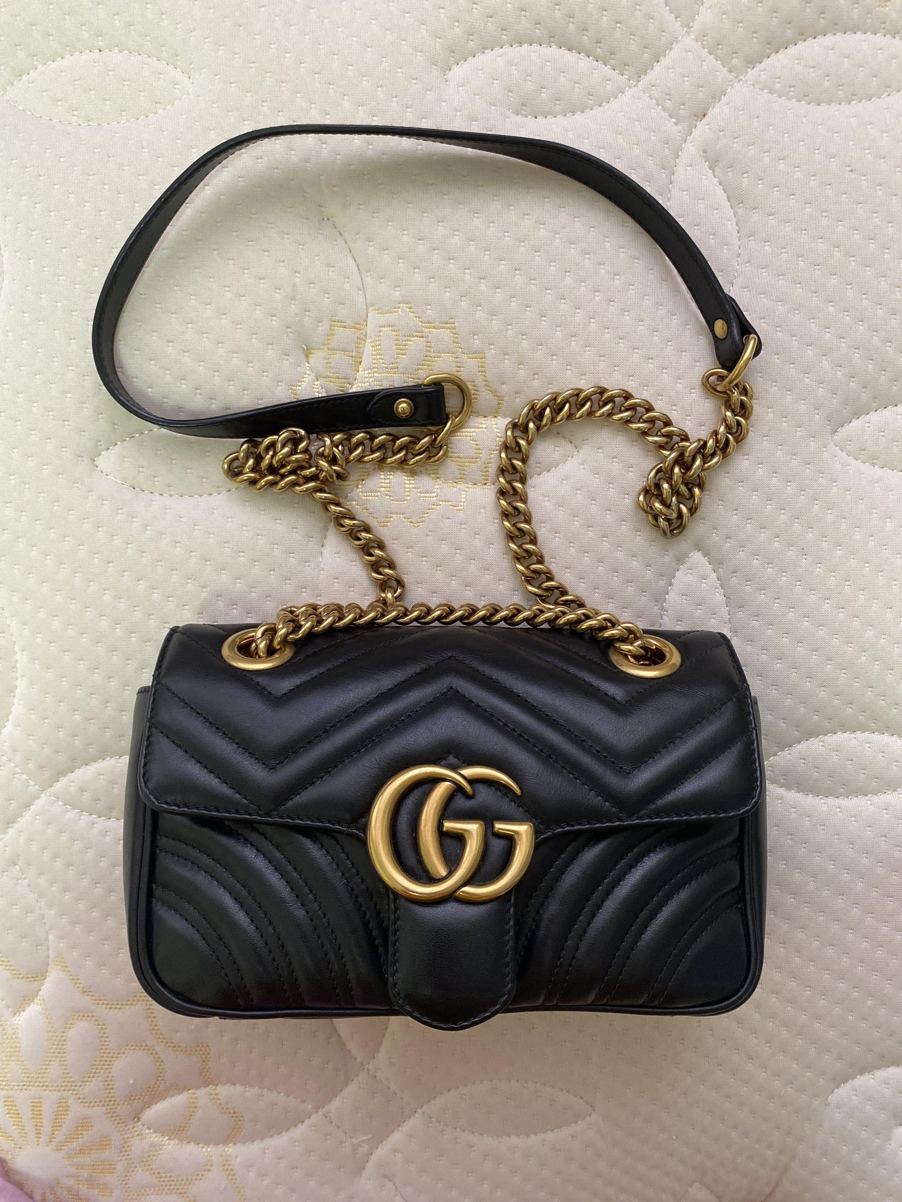 Gg marmont matelassé mini bag top used