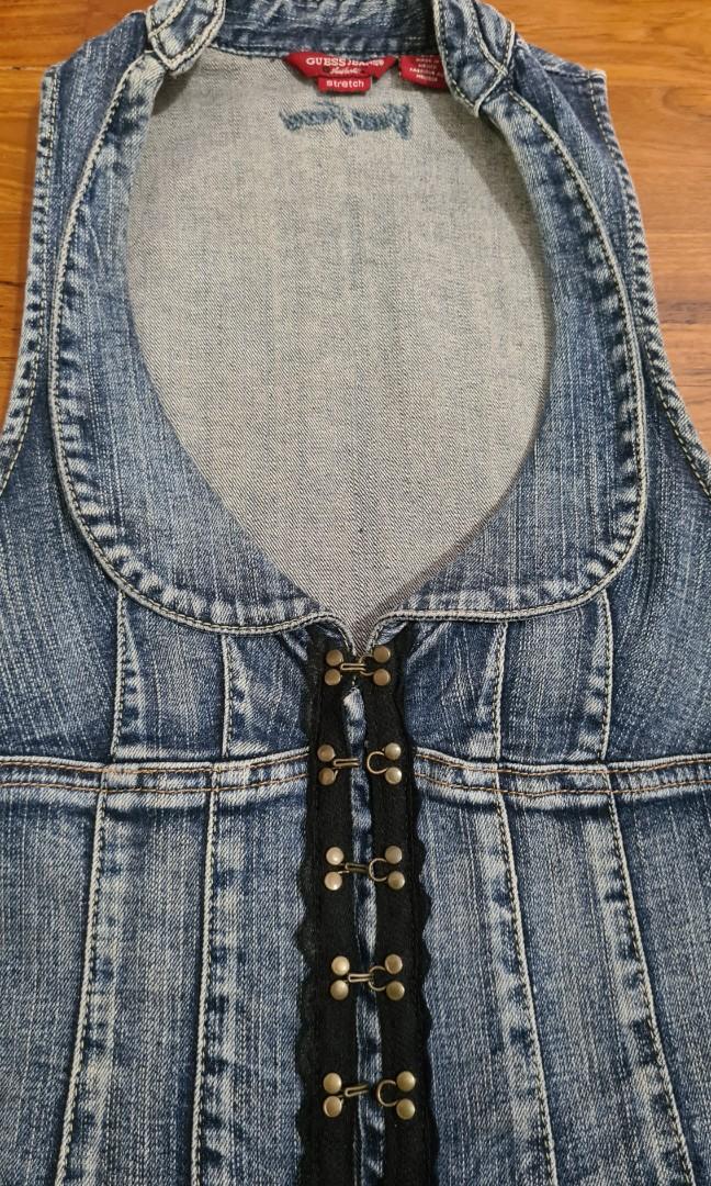 GUESS Denim corset vest, Women's 