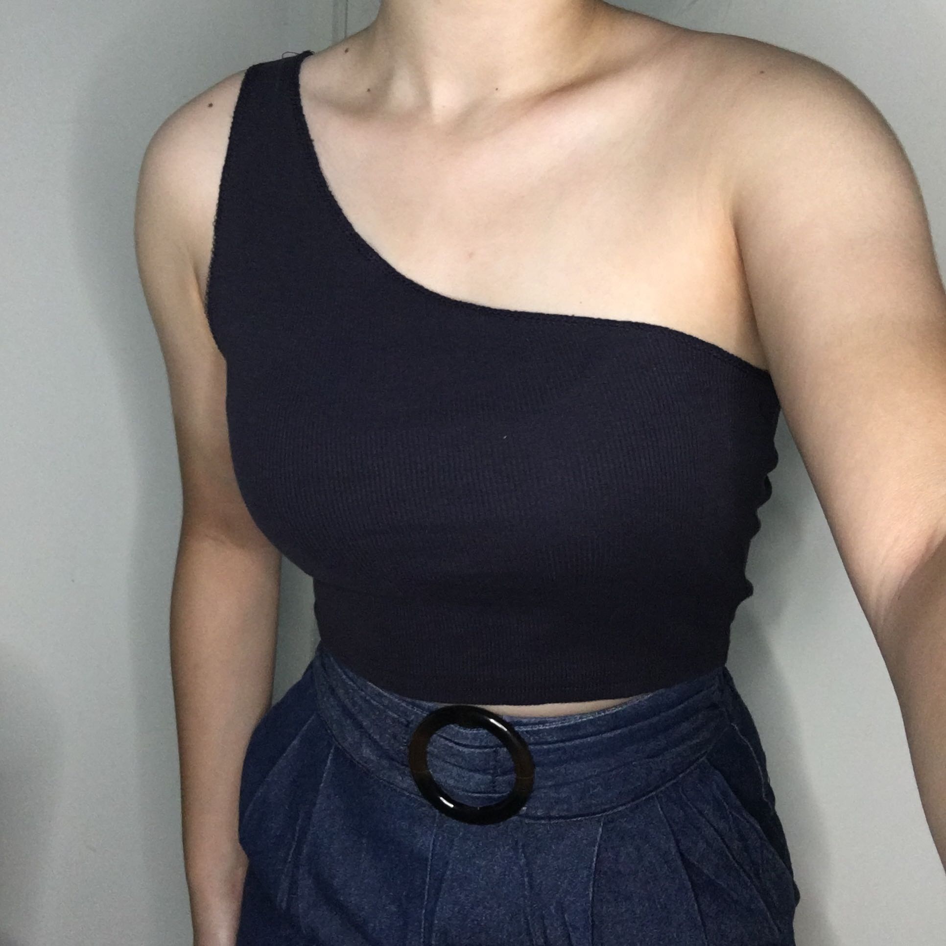 one shoulder top hm
