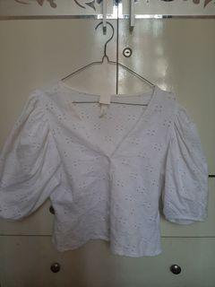 HnM white blouse