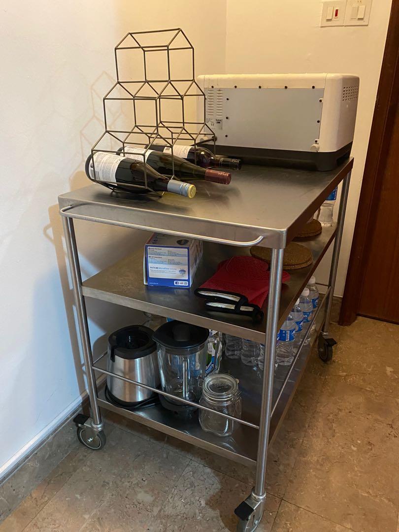 Ikea Flytta Stainless Steel Kitchen Trolley, Furniture & Home Living