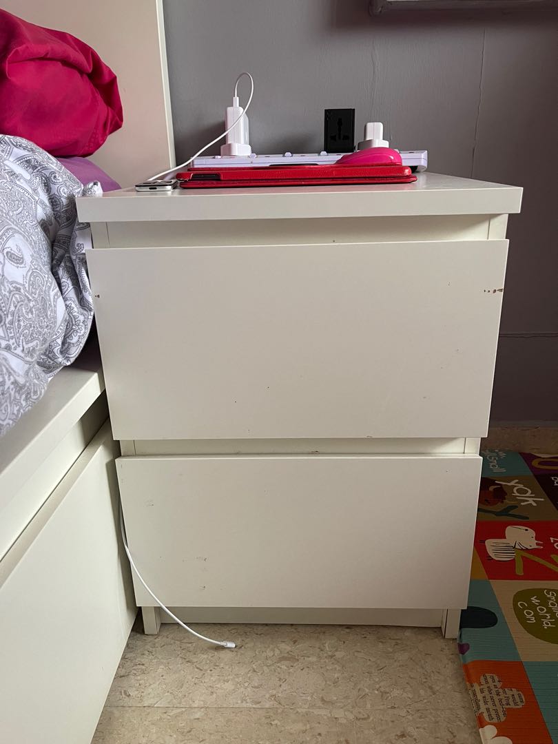 IKEA malm side tables, Furniture & Home Living, Furniture, Shelves