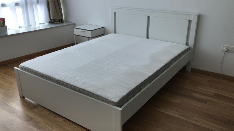 ikea queen bed frame with mattress