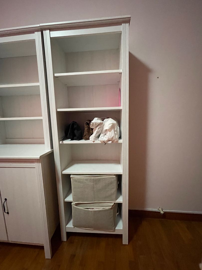 IKEA White tall bookcase, Furniture & Home Living, Furniture, Shelves
