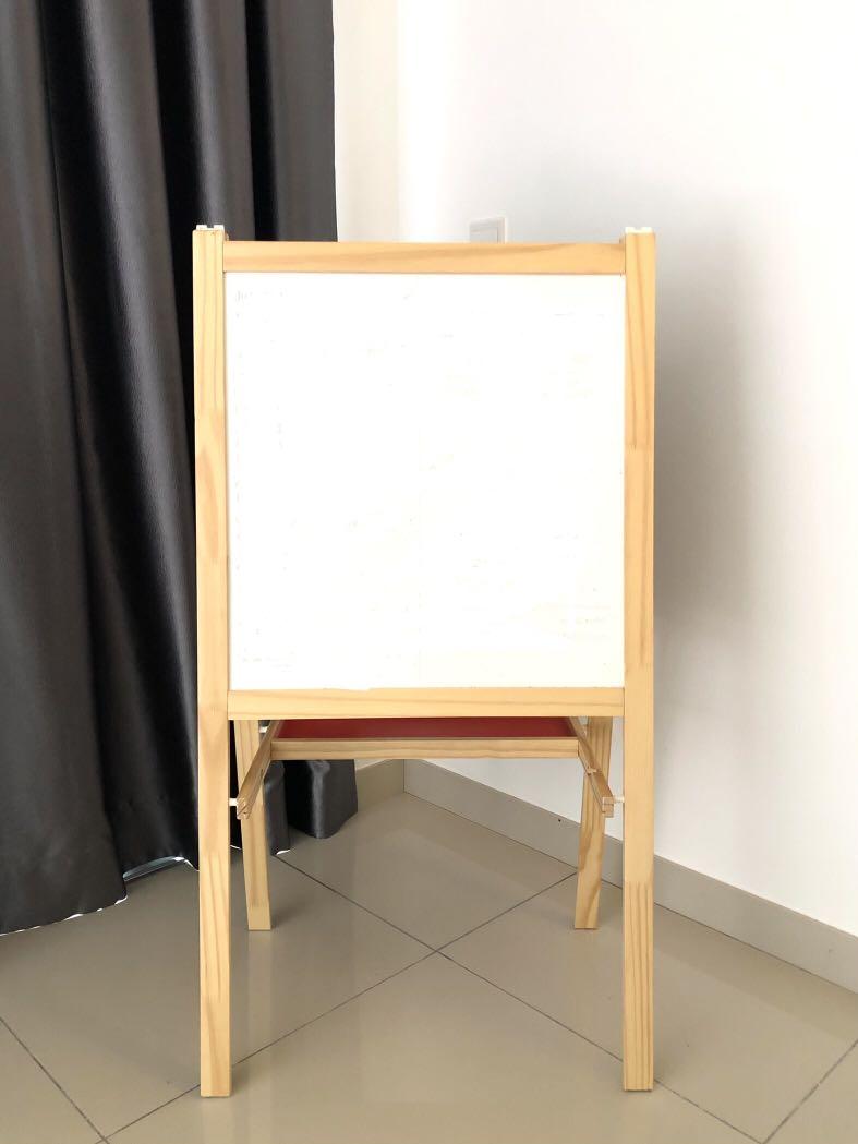 Ikea whiteboard & blackboard easel (with FREE marker pens & chalk), Home & Furniture, Others on