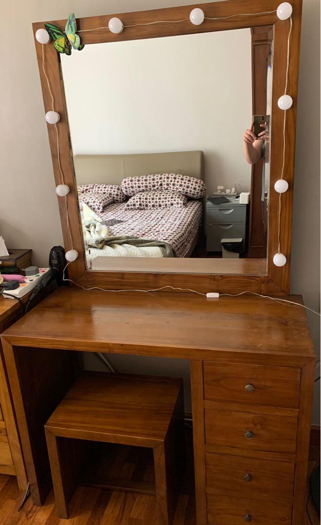 Javanese Teak Dressing Table, Furniture & Home Living, Furniture, Other ...