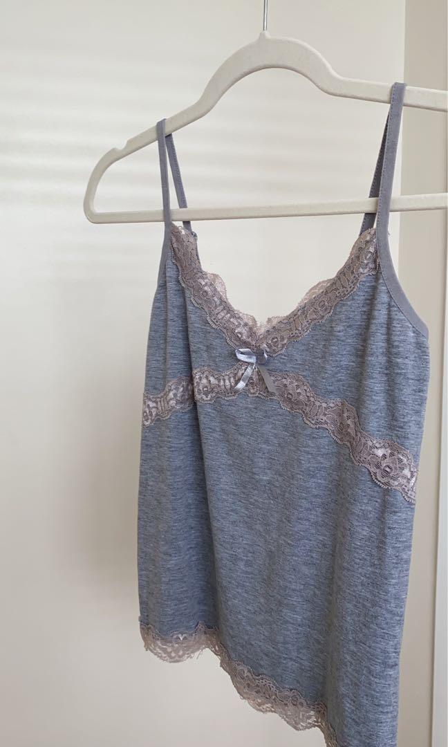 Lace Cami (Category: Sleeveless) located in Batangas. Submitted by ____ad (Listing ID 1120072953, Image 1). Description: - love the color combo! - has adjustable straps - fits small to medium best; can also fit xs frames - ONLINE FIND — never worn; marked as used/thrifted by seller.