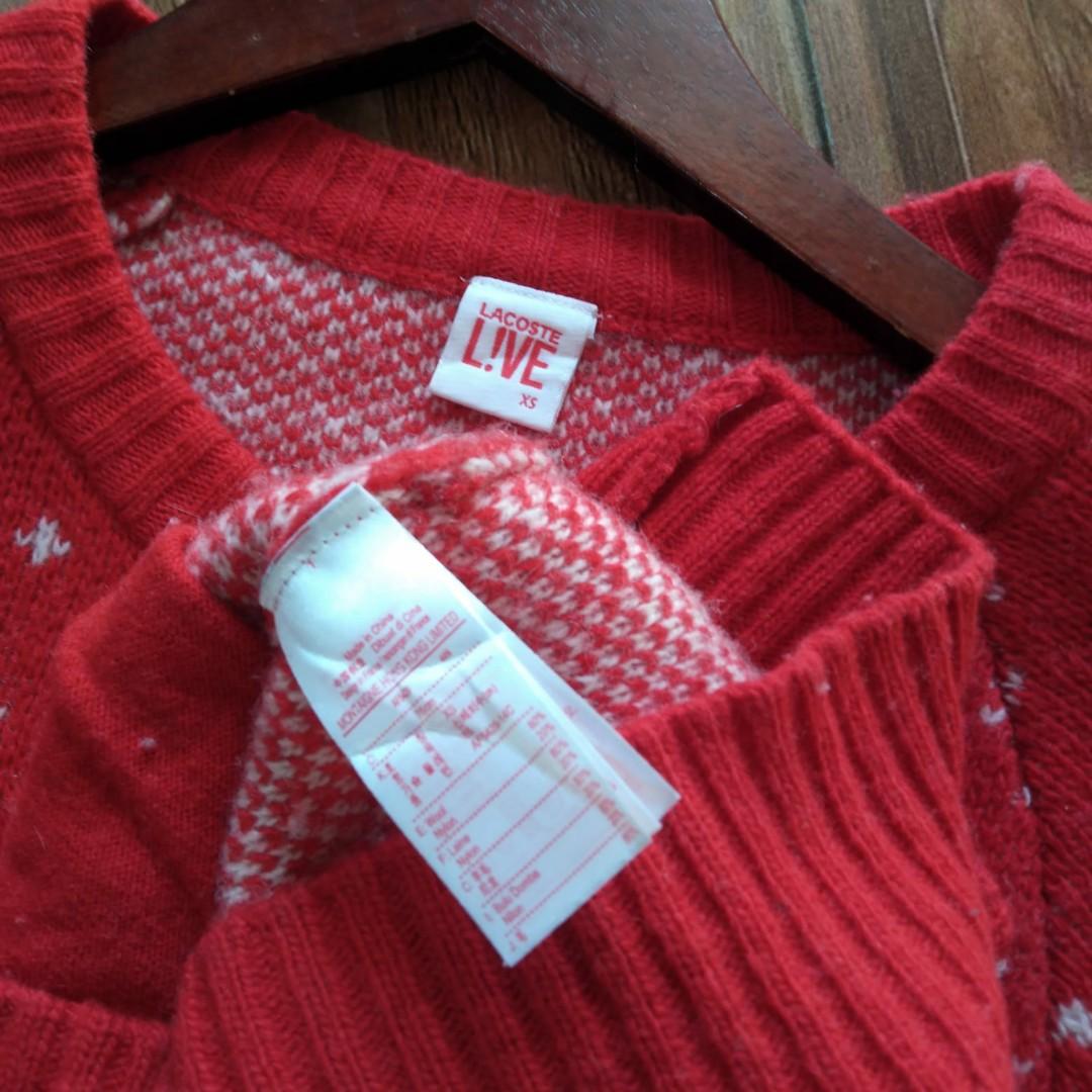 Lacoste Live Button Knitwear Cardigan Knit Wear Rajut Original Sweater Crewneck Jumper Sweatshirt Mango Zara Cotton On Uniqlo Fred Perry Burberry Gap ...