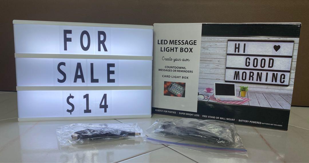 LED Message Light Box, Furniture & Home Living, Home Decor, Frames