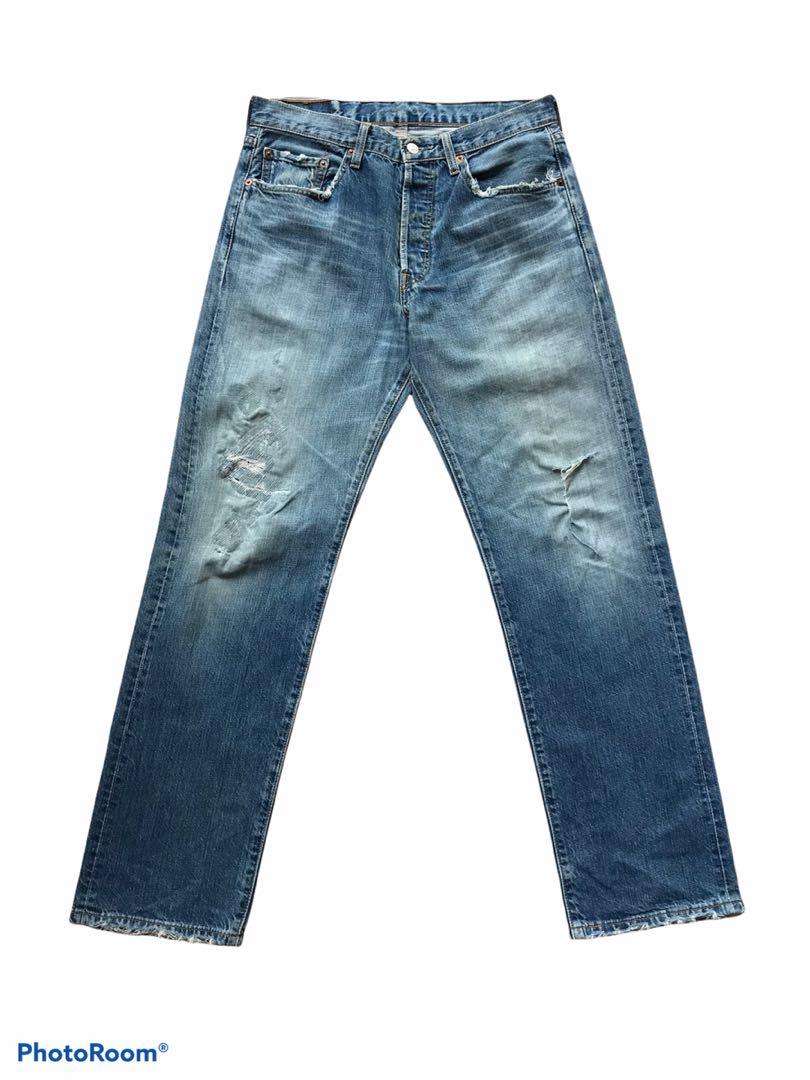 Levis shop 501 distressed