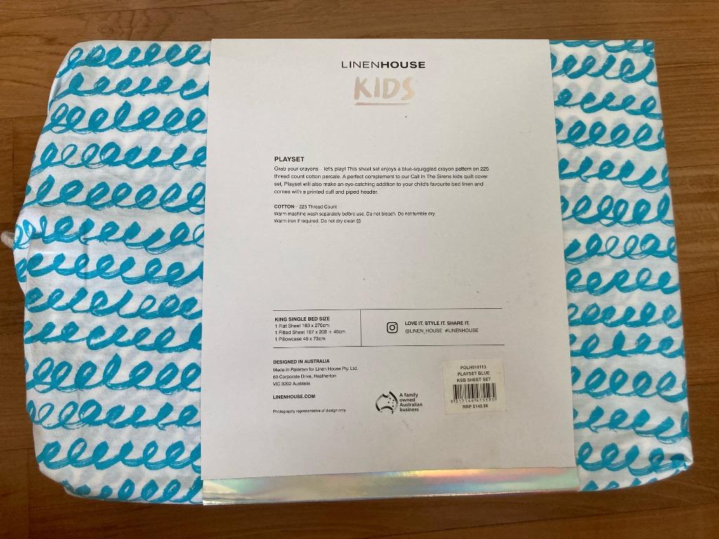 Linen House King Single Sheet Set x2, Furniture & Home Living, Bedding