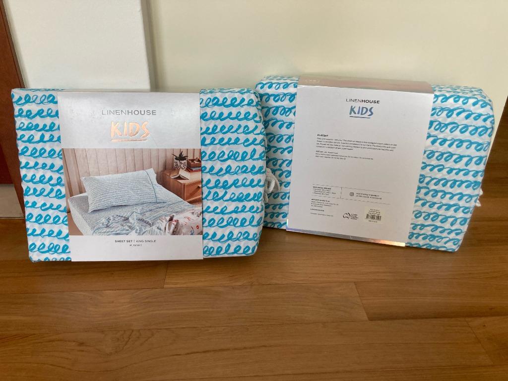 Linen House King Single Sheet Set x2, Furniture & Home Living, Bedding