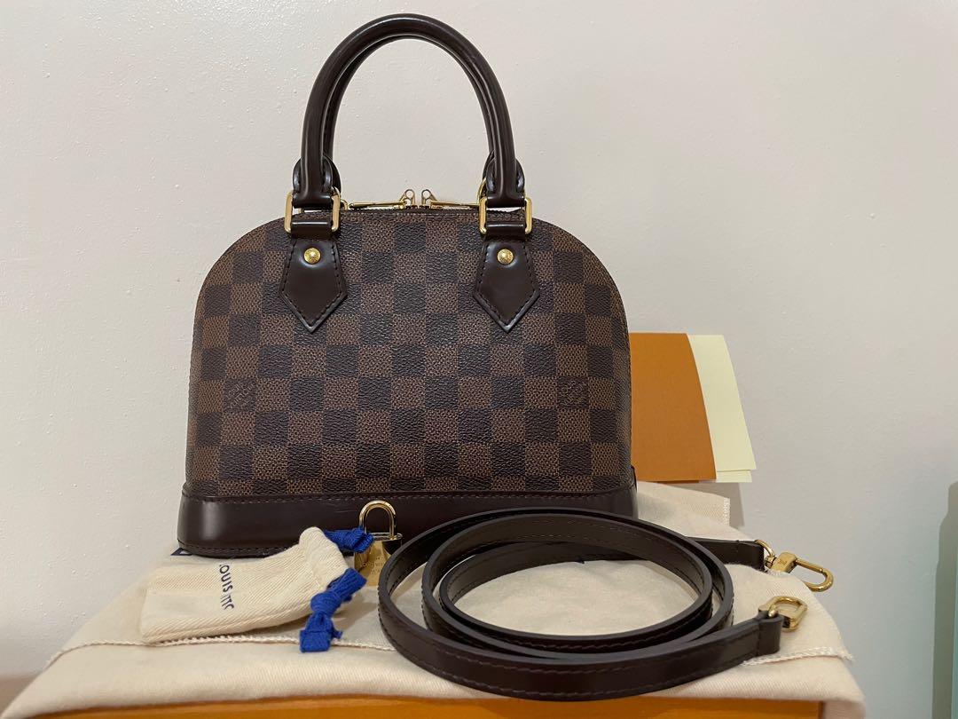 Louis Vuitton (Category: Luxury Bags & Wallets) located in Cavite. Submitted by nering (Listing ID 1120040323, Image 1). Description: Louis Vuitton Alma BB Damier Ebene With complete inclusions (paper bag, box, ribbon, dust bag, lock, receipts) Bought 2018.